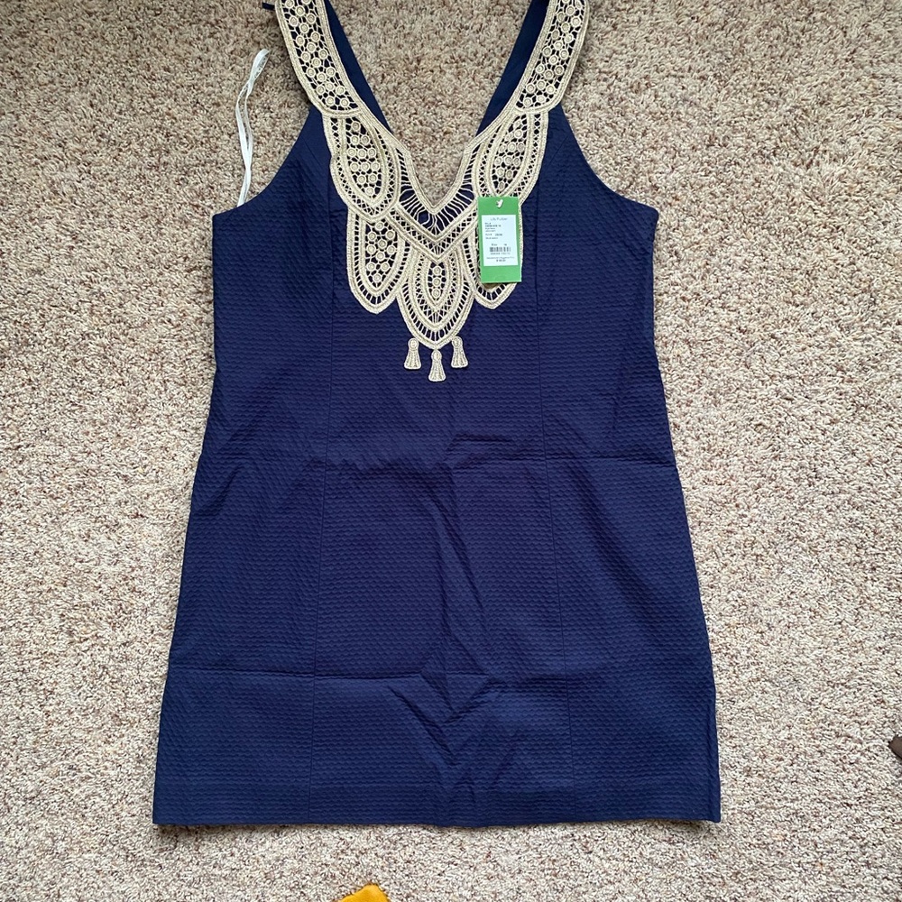 Lilly Pulitzer Largo shift dress in True Navy- size 16